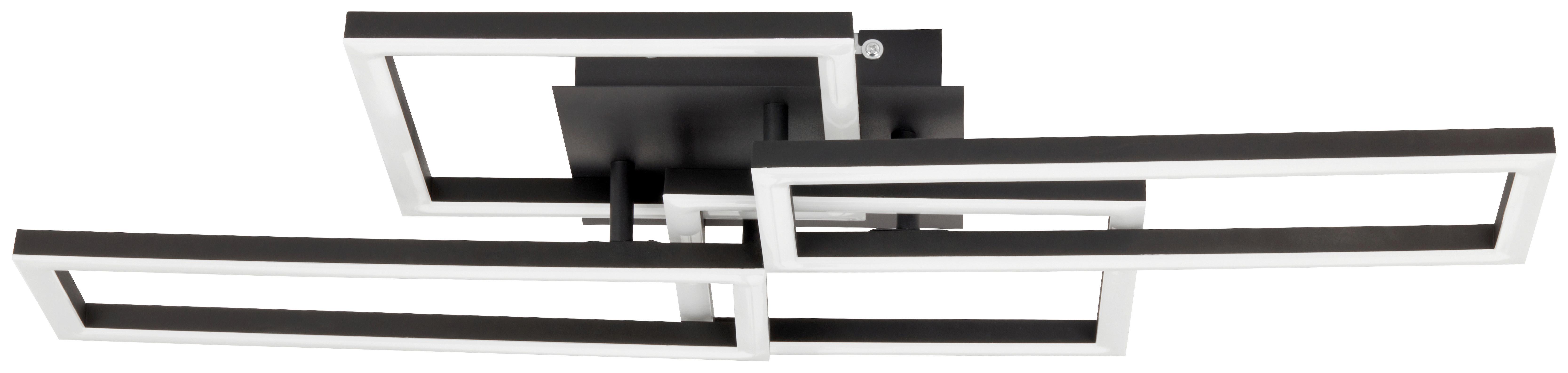 LED-Deckenleuchte Wonder Schwarz/Weiß max. 40 Watt - blanc, Modern, métal/matière synthétique (70/36/9cm) - Mömax