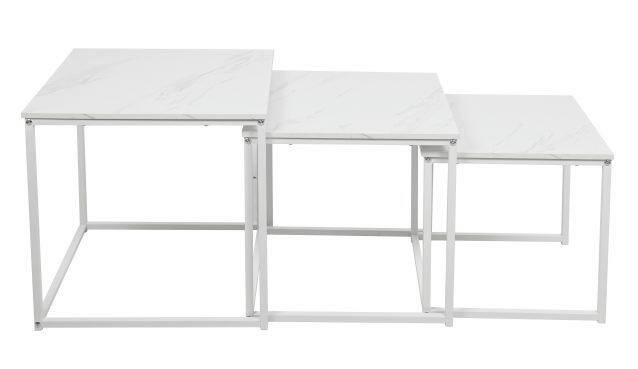 Set Stolića 3/1 Carmen - bijela/crna, Trend, drvni materijal/metal (40-42/35-39/36cm) - Modern Living