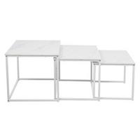 Set Stolića 3/1 Carmen - bijela/crna, Trend, drvni materijal/metal (40-42/35-39/36cm) - Modern Living