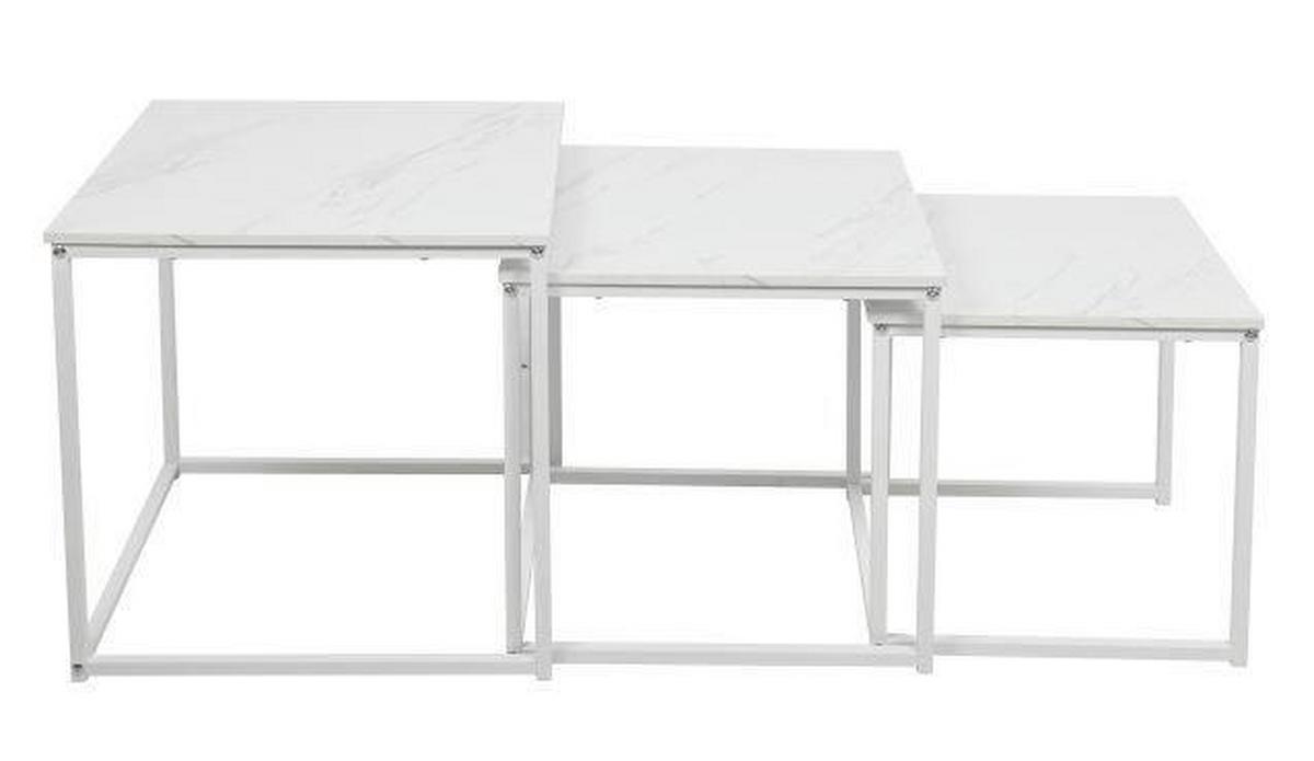 Set Stolića 3/1 Carmen - bijela/crna, Trend, drvni materijal/metal (40-42/35-39/36cm) - Modern Living