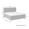 KONTINENTALSÄNG OLIVIA - brun/ekfärgad, Modern, trä/textil (180/200cm) - Bessagi Home