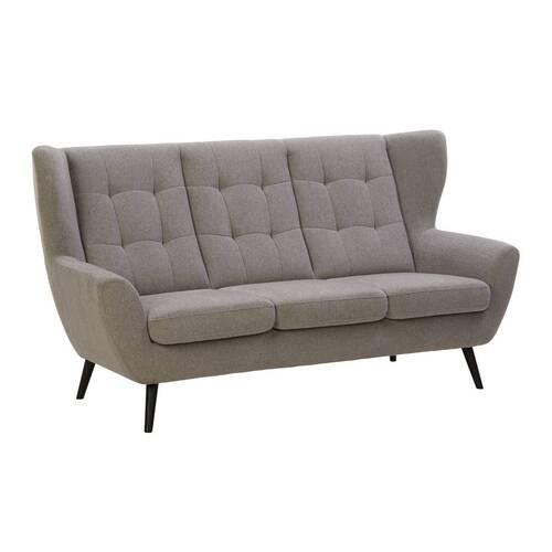 3-Sitzer-Sofa Helsinki in Grau/Dunkelgrau - Dunkelgrau/Schwarz, MODERN, Holz/Holzwerkstoff (193/102/90cm) - Mömax