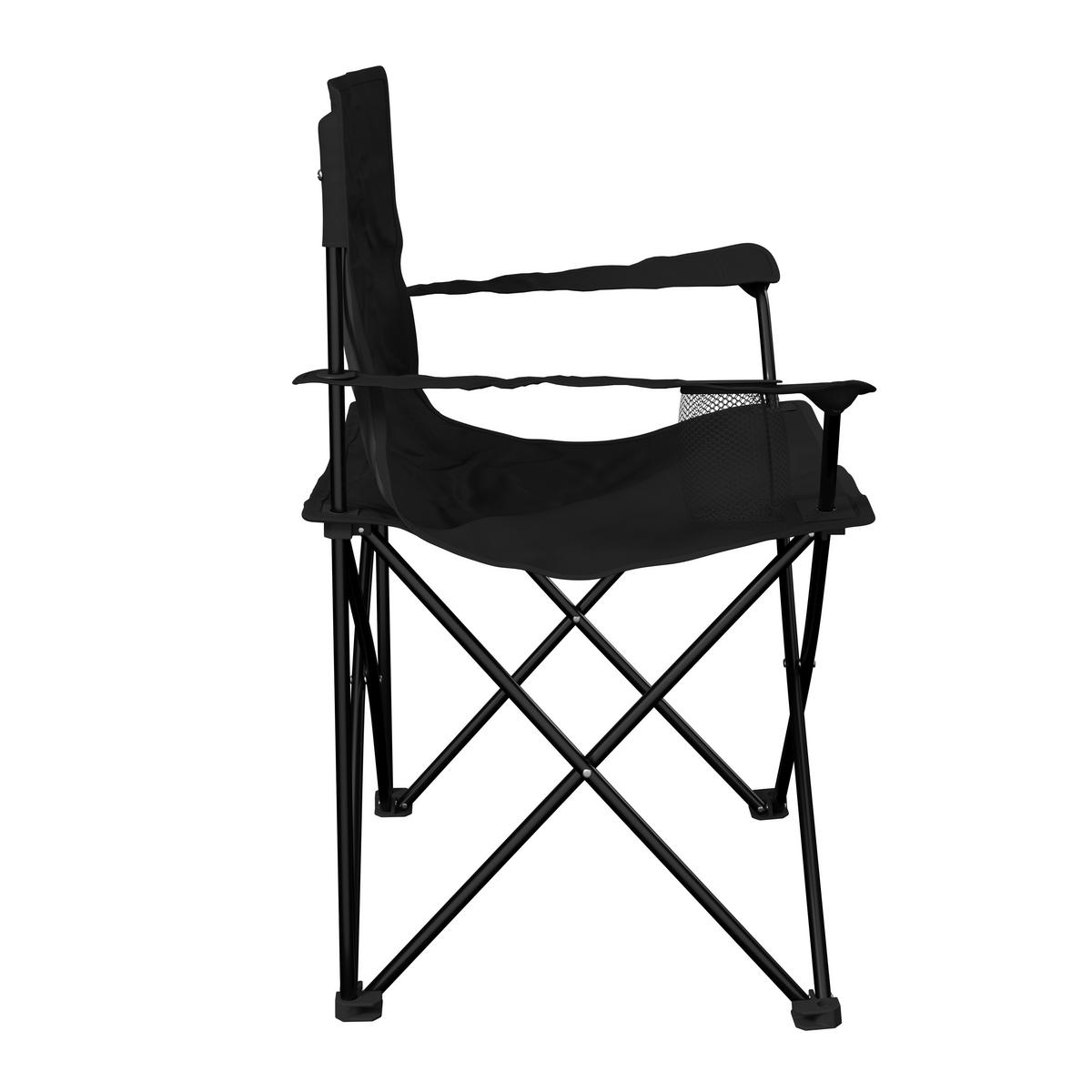 Campingsessel Blacky Schwarz ca. 80x80x51cm - Schwarz, Basics, Textil/Metall (80/80/51cm)