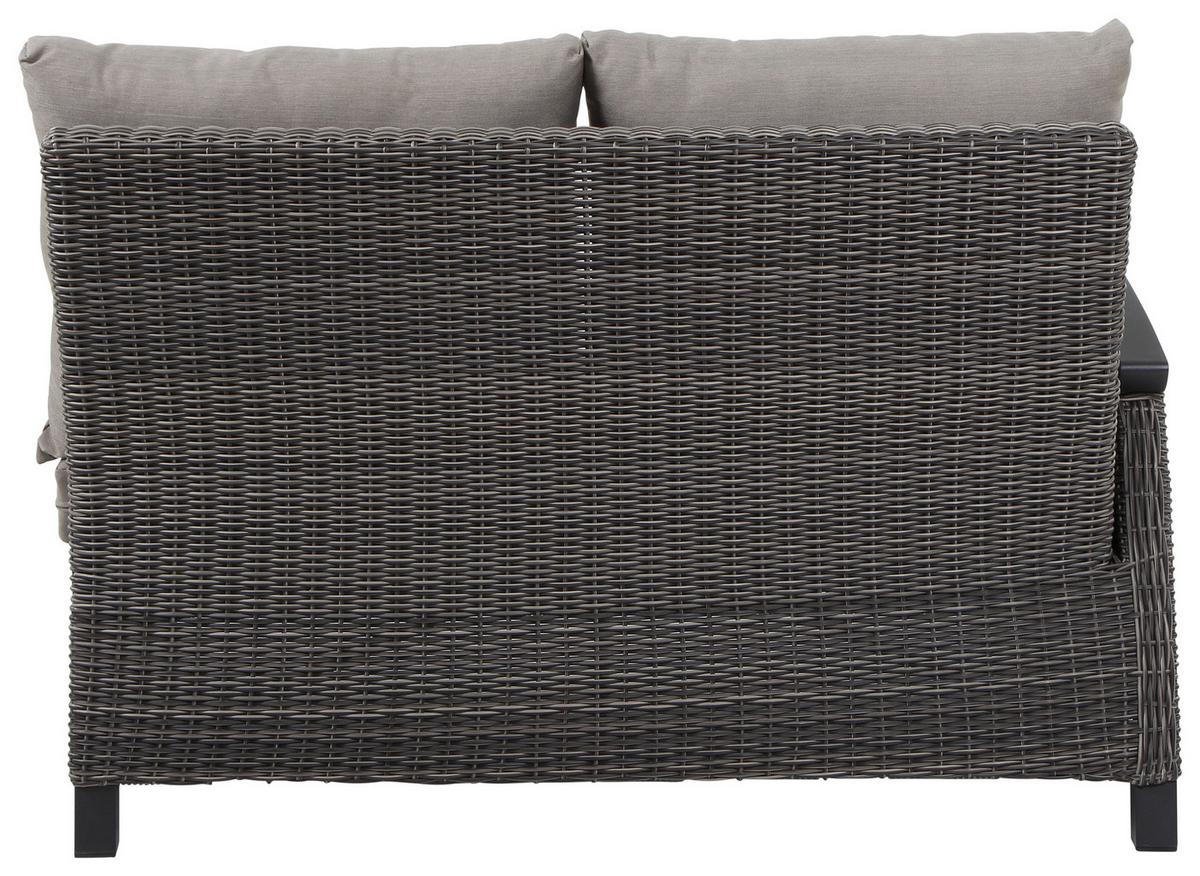 Loungegarnitur Corido Grau - Grau, Basics, Keramik/Kunststoff (83/103/160cm) - Siena Garden