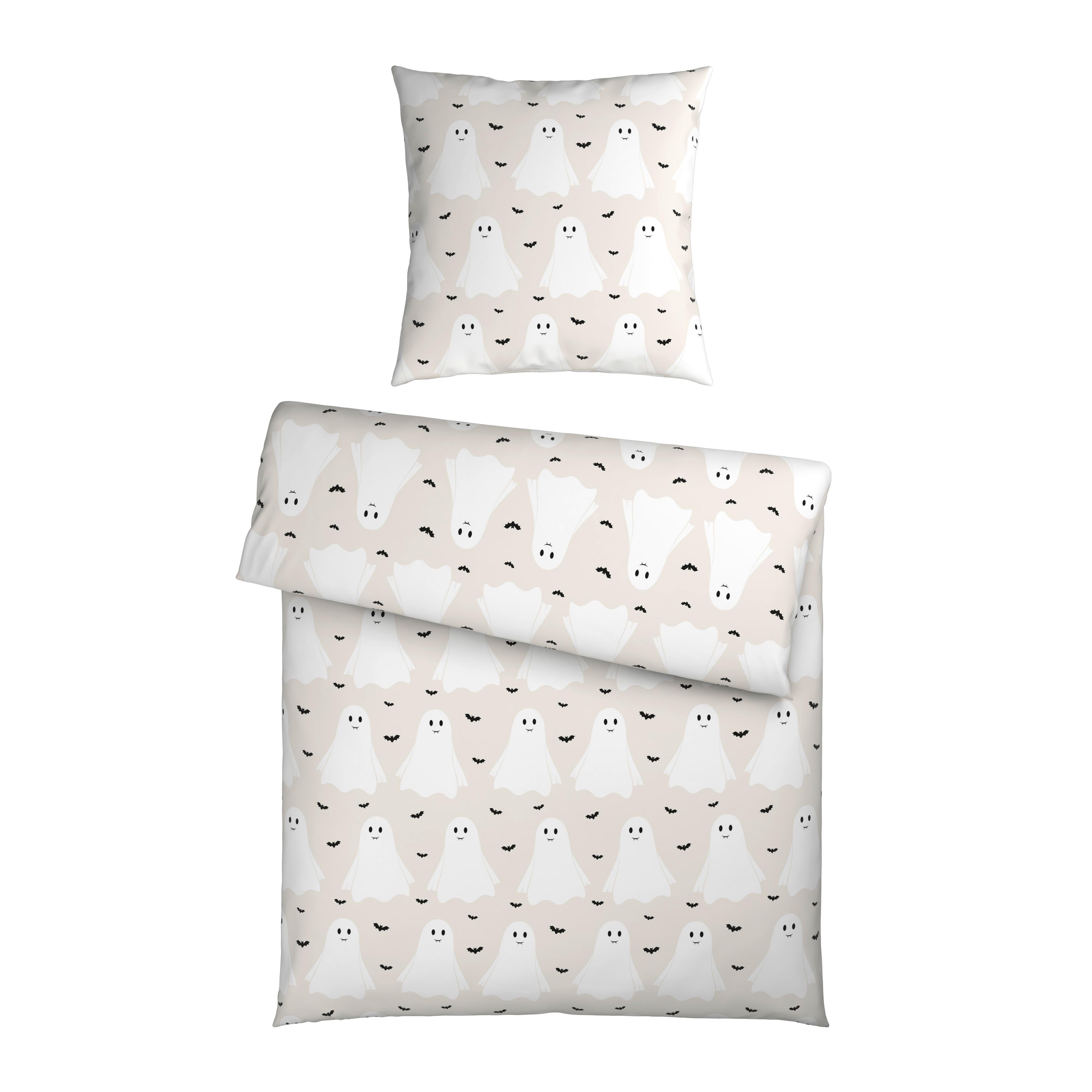Bettwäsche Ghostie Beige ca. 135x200cm - Beige, Textil (200/135cm) - Mömax