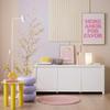 SIDOBORD LARGO -TREND- - gul, Lifestyle, trä/glas (40/40cm) - Premium Living