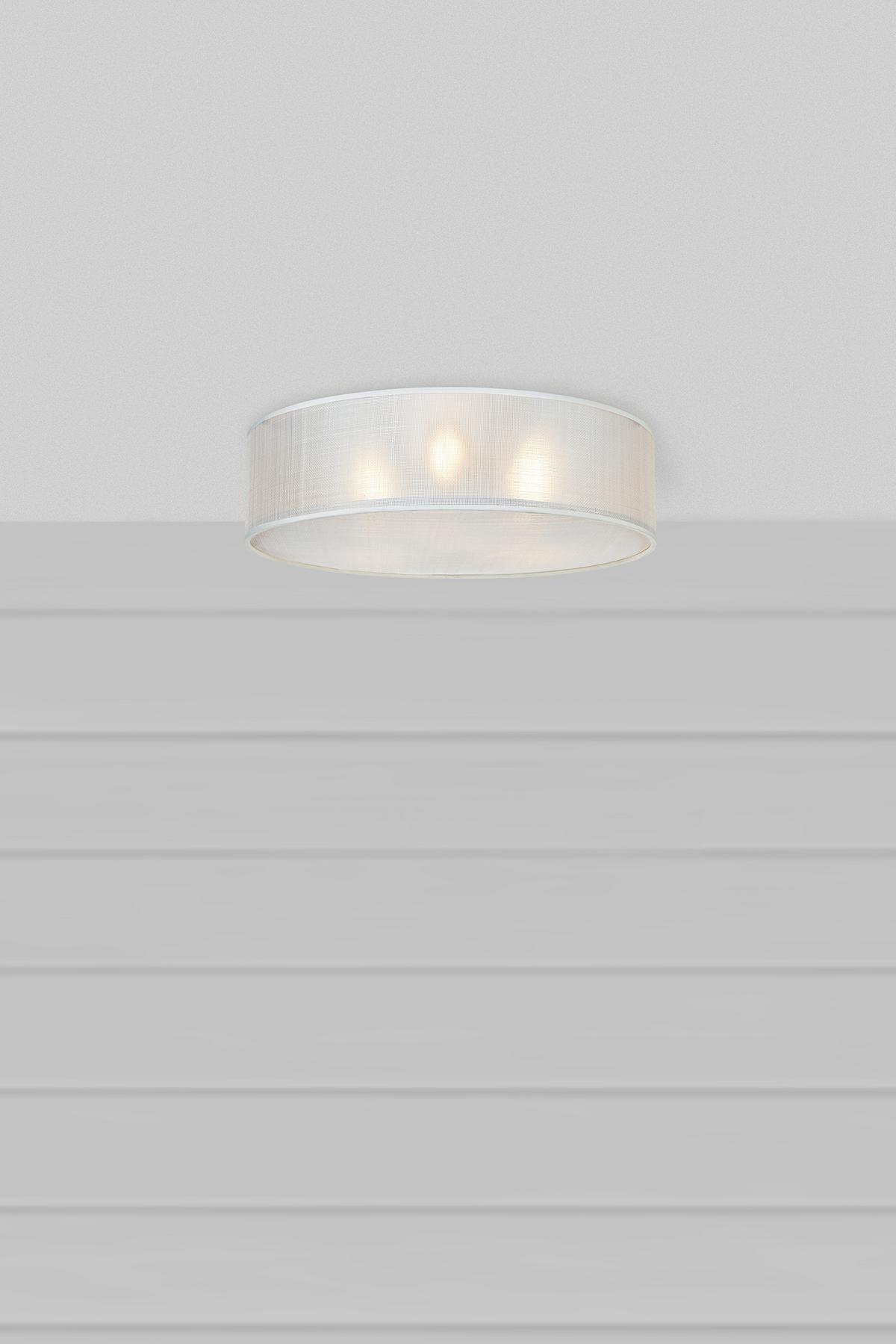 Deckenleuchte Markslöjd Haru Weiß max. 60 Watt - Weiß, Design, Naturmaterialien (45/45/15cm) - Markslöjd