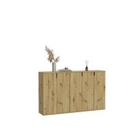 Schuhschrank Projekt X ca.152x99x34cm Eichefarben - Schwarz/Eiche Artisan, KONVENTIONELL, Holzwerkstoff/Metall (152/99/34cm) - MID.YOU