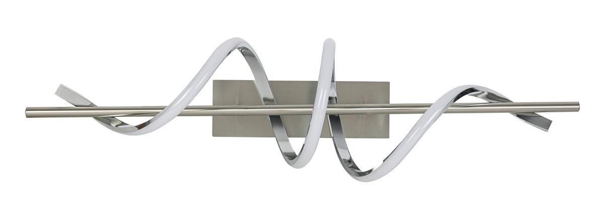 LED-Deckenleuchte Lina Chromfarben max. 20 Watt - Chromfarben/Nickelfarben, Modern, Kunststoff/Metall (20/80/26,5cm) - Mömax