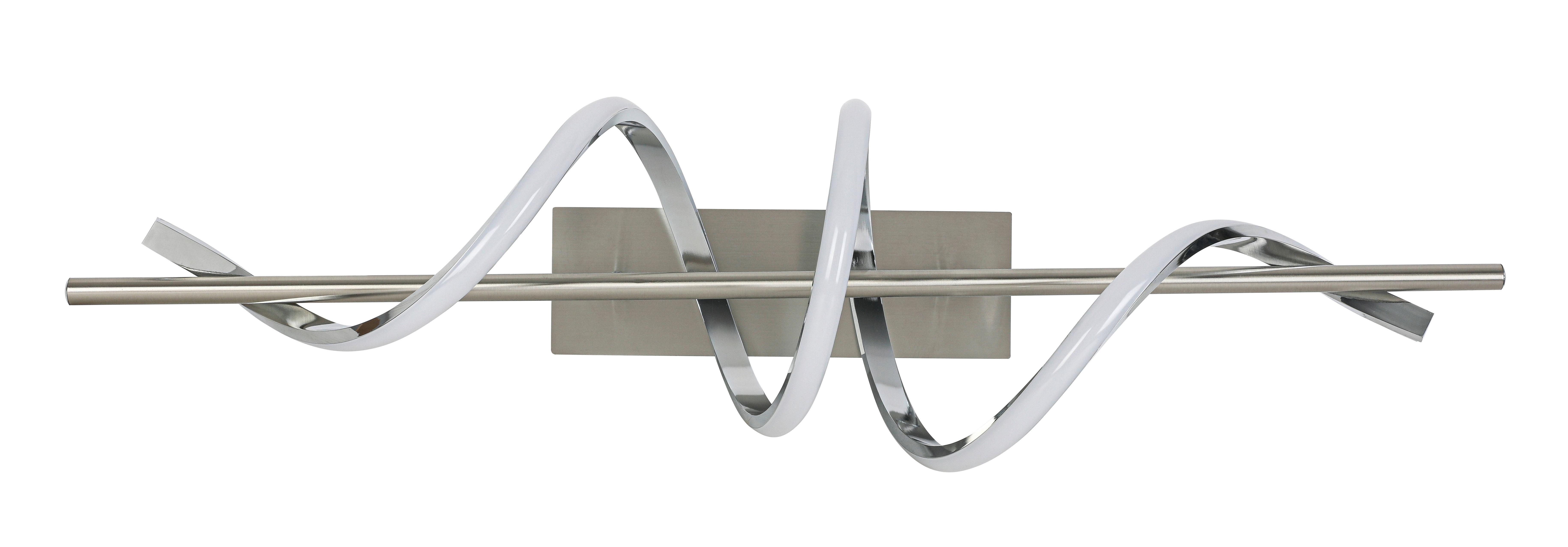 LED-TAKLAMPA LINA - kromfärg/nickelfärgad, Modern, metall/plast (20/80/26,5cm) - Mömax