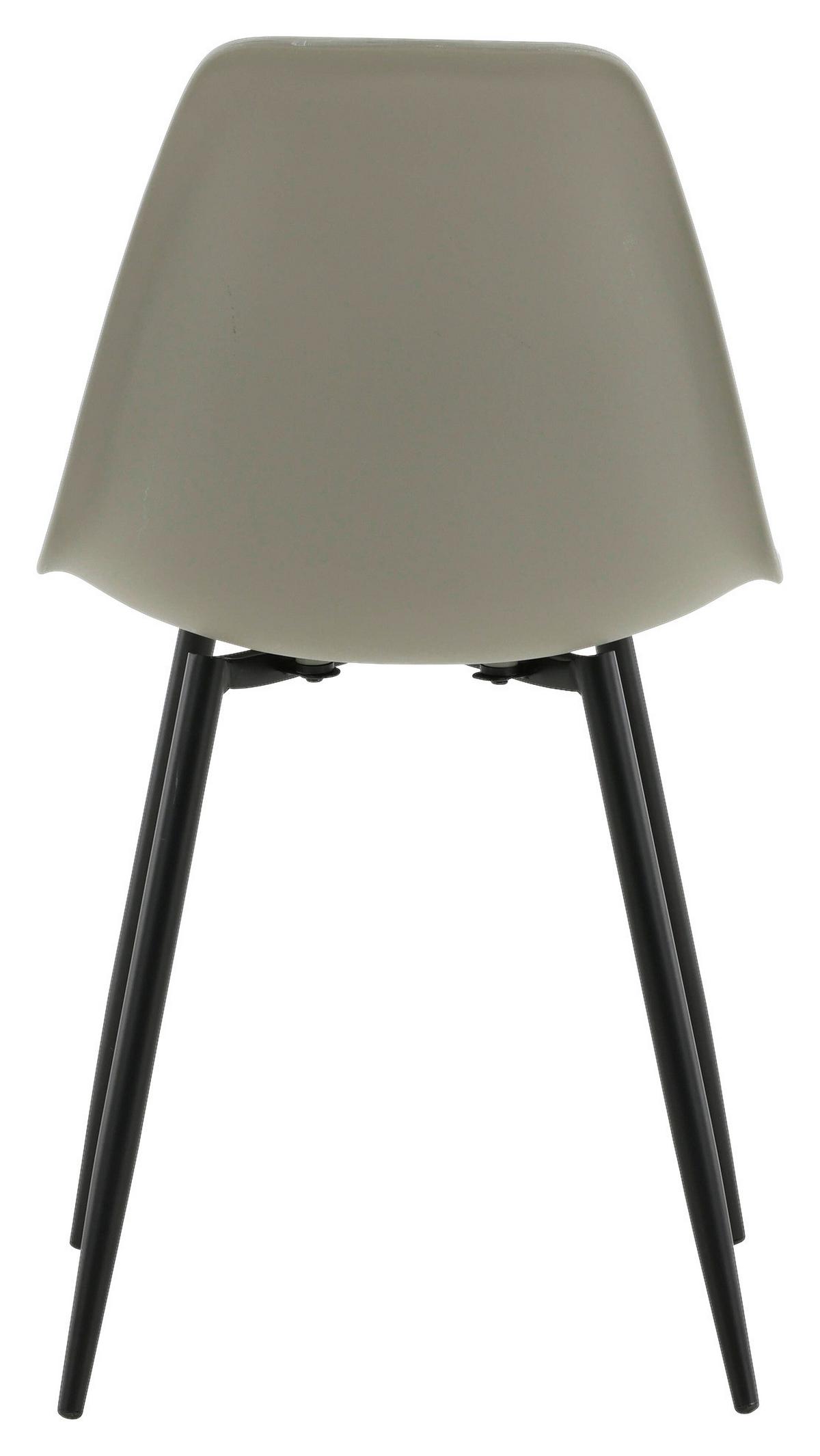 STUHL-SET POLAR - Schwarz/Grau, Design, Kunststoff/Metall (45,5/81/58cm) - Livetastic