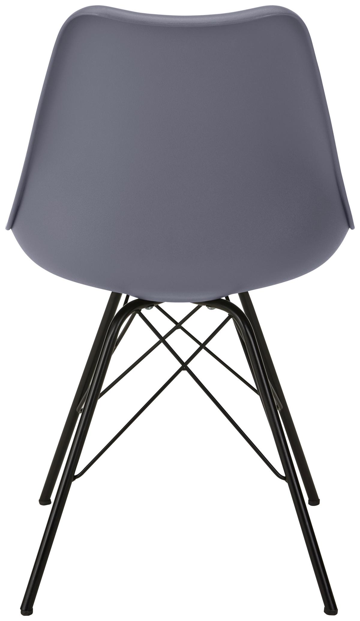 Stuhl in Grau - Schwarz/Grau, Modern, Kunststoff/Textil (55,5/86/48cm) - Mömax