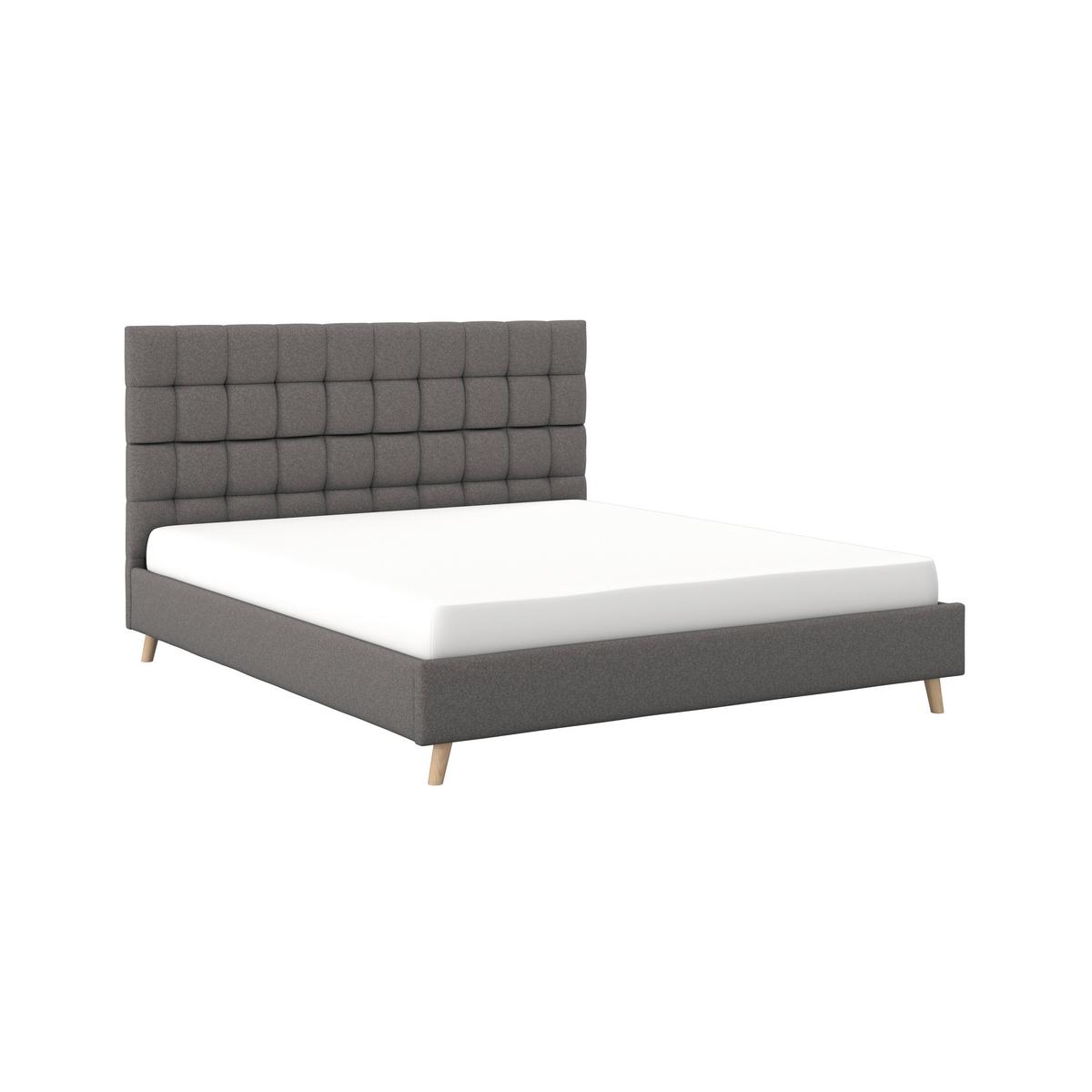 Polsterbett Cesaro ca. 180x200 cm Grau - Naturfarben/Grau, MODERN, Holz/Textil (180/200cm) - Bessagi Home