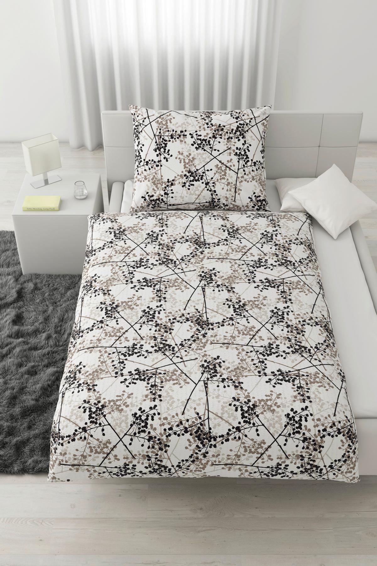 Ágyneműhuzat-garnitúra Margit - szürke, Konventionell, textil (140/200cm) - Modern Living