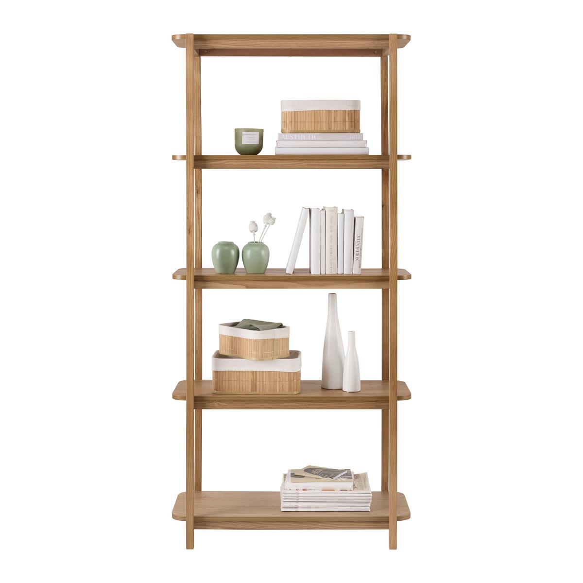 Regal Kavok Naturfarben Esche - Eschefarben/Naturfarben, Natur, Holz/Holzwerkstoff (80/170/35cm) - Premium Living