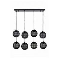Hängeleuchte 14994-8H max. 25 Watt - Schwarz, Basics, Metall (94/24/140cm) - Globo