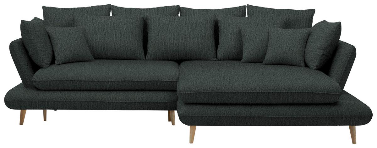 Kutna Garnitura Monte - boje grafita/prirodne boje, Romantično / ladanjski, tekstil/drvo (283/181cm) - Premium Living