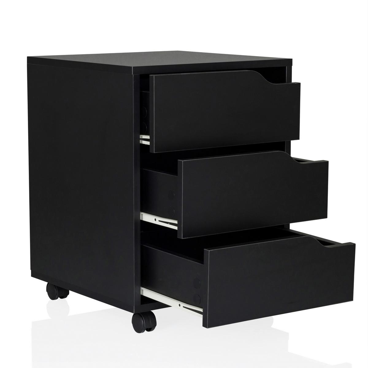 Predalnik Na Kolescih Organiser, Črna - črna, Moderno, umetna masa/leseni material (40/52,5/40cm) - MID.YOU