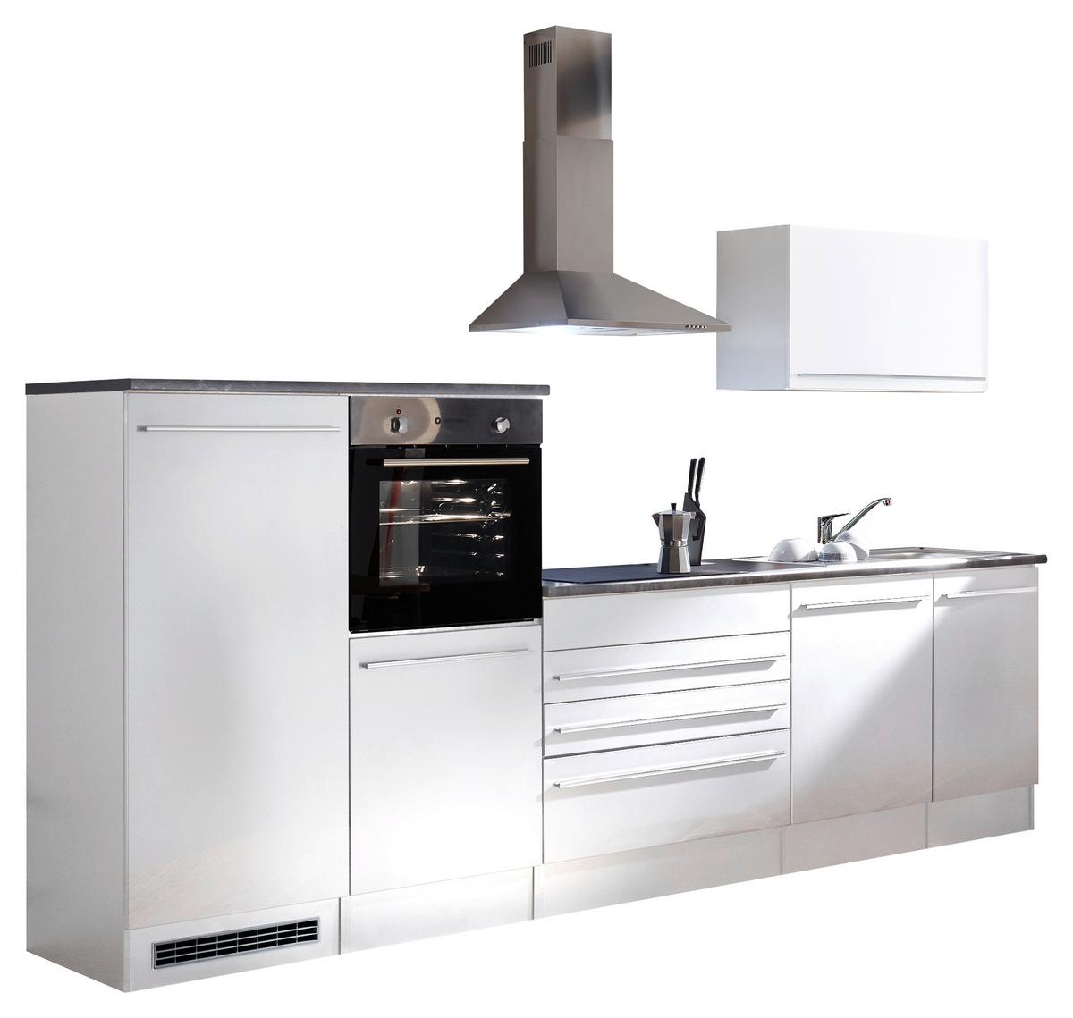 Moderen Kuhinjski Blok Brez Aparatov Welcome Jazz, Bela - bela/visoki sijaj, Konvencionalno, leseni material (320cm) - Modern Living