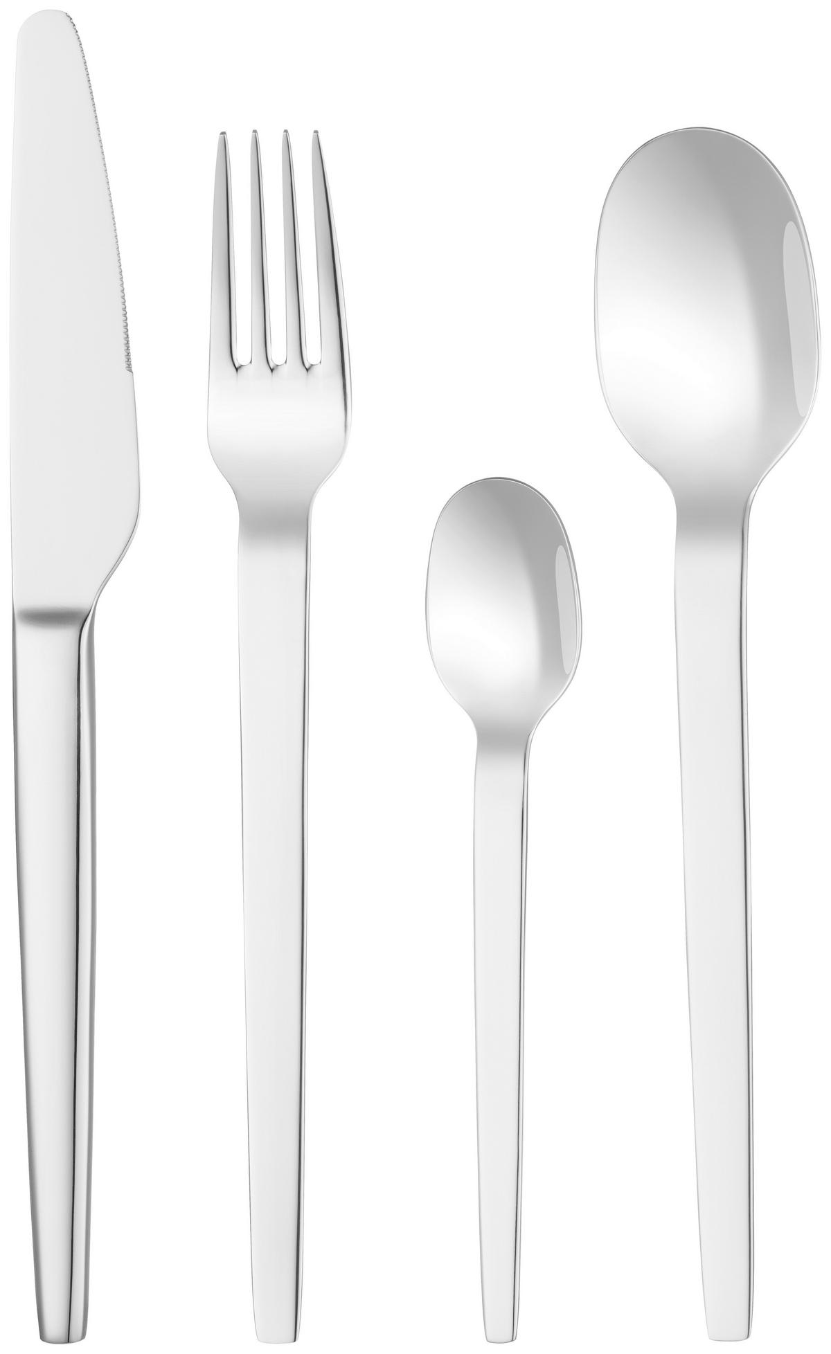 Jedilni Pribor Thi - srebrne barve, Moderno, kovina - Mömax