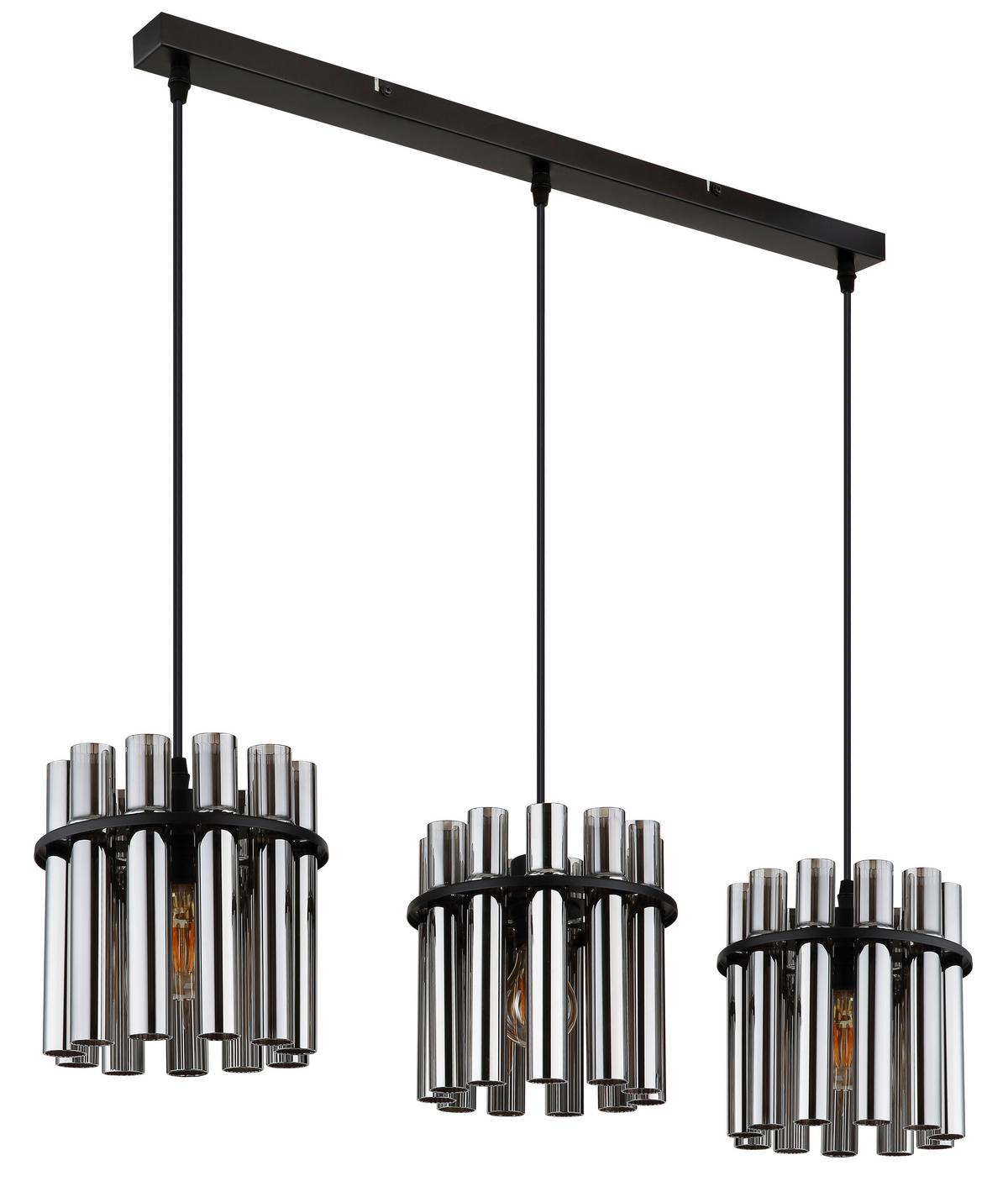 Viseća Svjetiljka Gorley Ii - siva/crna, Design, staklo/metal (80/20/120cm) - Globo