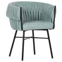 KRZESŁO Z PODŁOKIETNIKAMI TWISTY -BEACH CLUB- - czarny/miętowy, Design, metal/tkanina (65/76/60cm) - Landscape