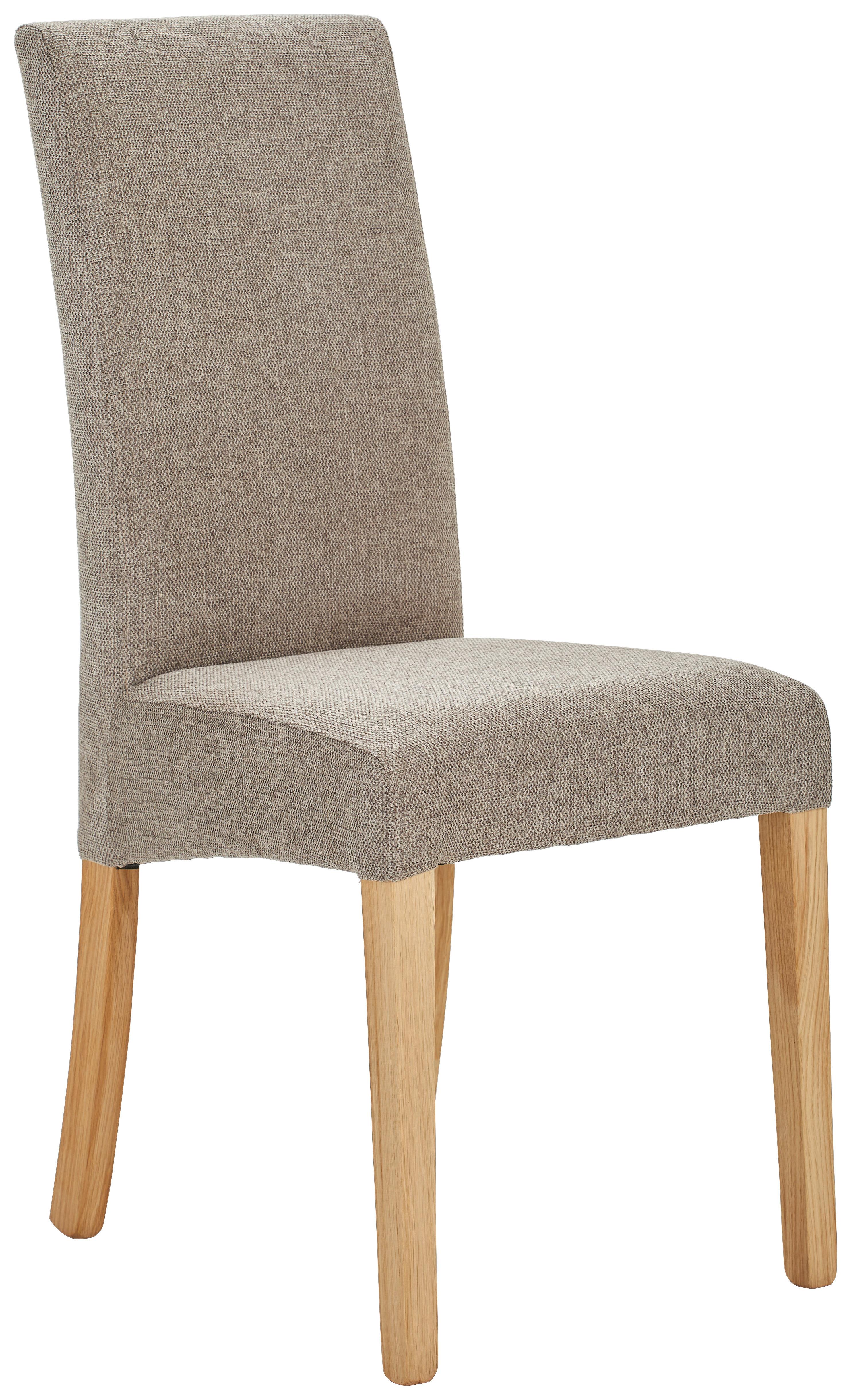 KRZESŁO PROMO - kolor dębowy/taupe, Lifestyle, drewno/tkanina (42/95/57cm) - Carryhome