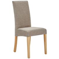 KRZESŁO PROMO - kolor dębowy/taupe, Lifestyle, drewno/tkanina (42/95/57cm) - Carryhome