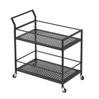Servierwagen Wl7.321 - Schwarz, Design, Kunststoff/Metall (79/45/83cm) - MID.YOU