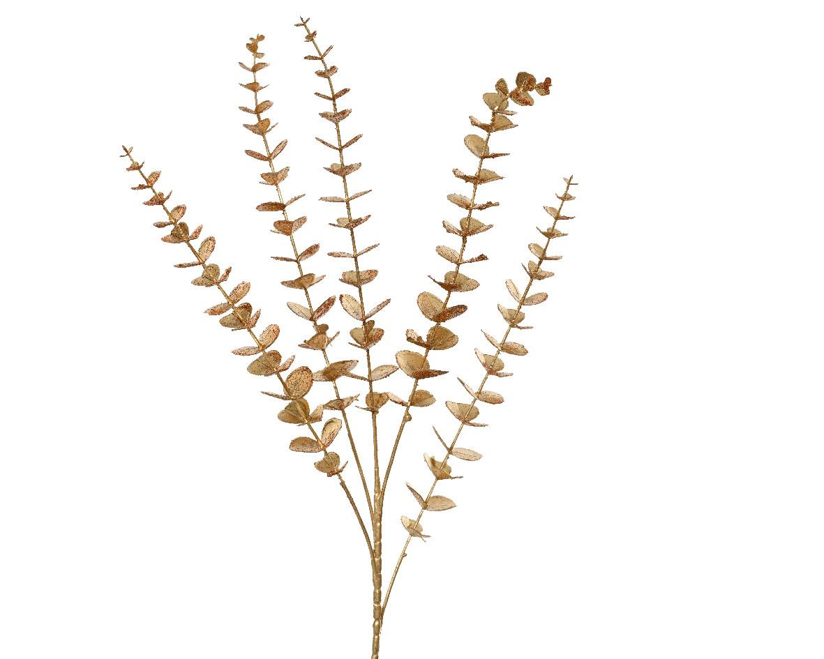 Ramură decorativă Madel - auriu, Basics, plastic (12/7/85cm)