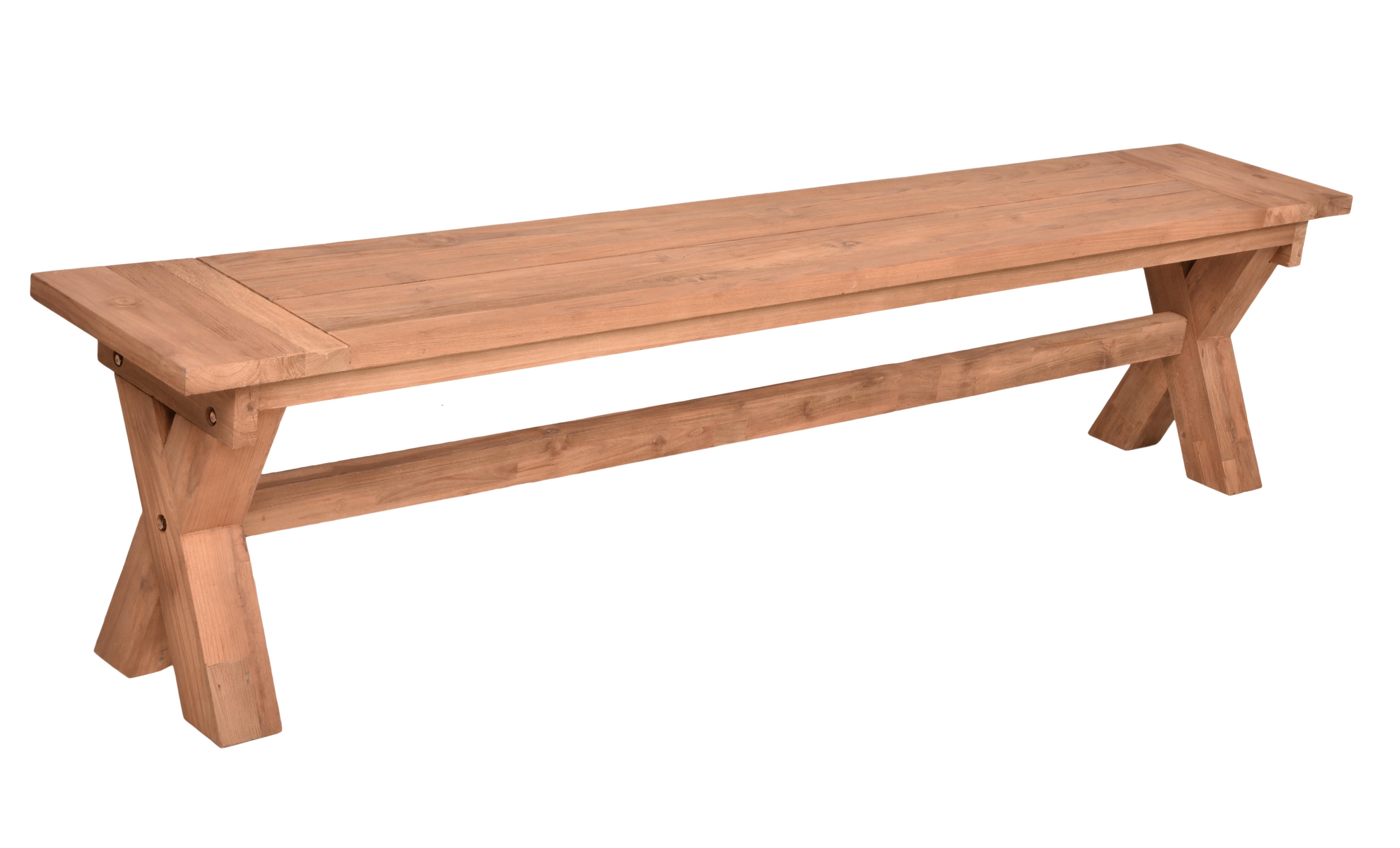 Gartenbank Kisar Teak - Braun, Basics, Holz (35/48/200cm) - Gardenson