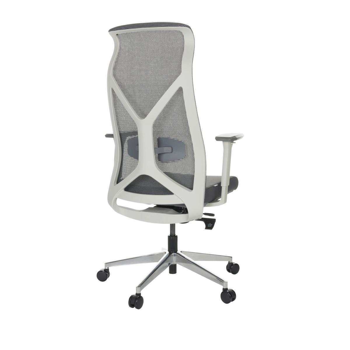 Pisarniški Stol Azurro W, Siva - srebrne barve/črna, Basics, kovina/umetna masa (69/119-128/60cm) - MID.YOU