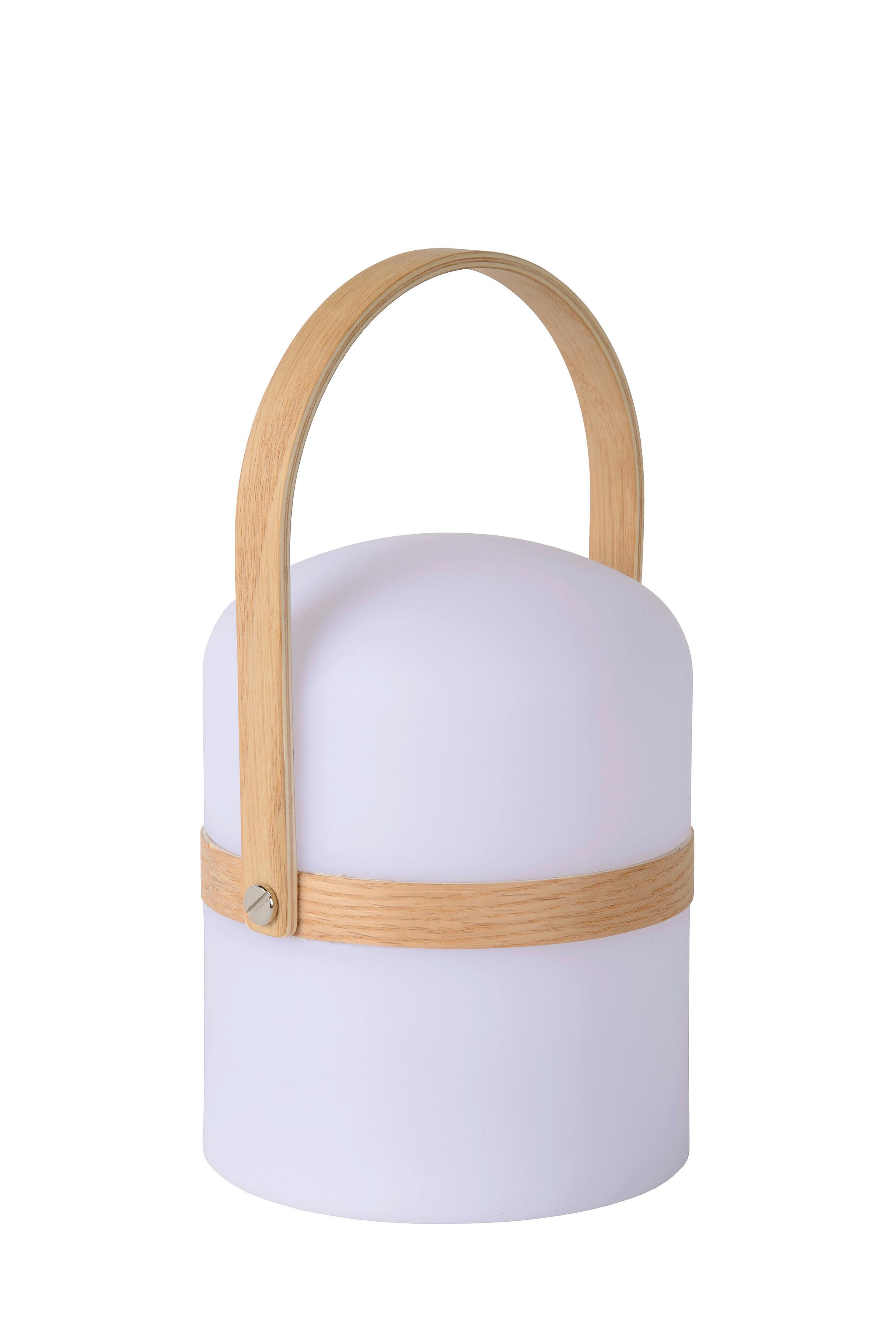 Led-aussenleuchte 06800/03/31 Joe - Hellbraun/Weiss, Basics, Holz/Kunststoff (14.5/26.5cm) - Lucide