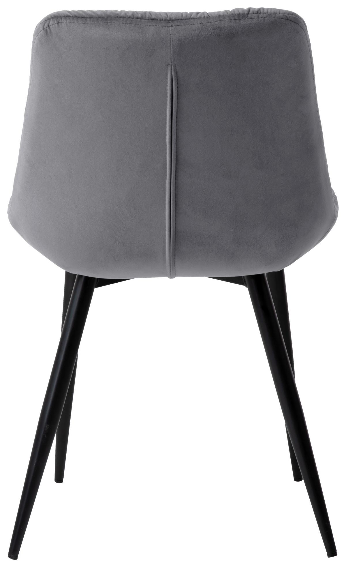 KRZESŁO LIVIA - czarny/szary, Modern, metal/drewno (51/86/61cm) - Mömax