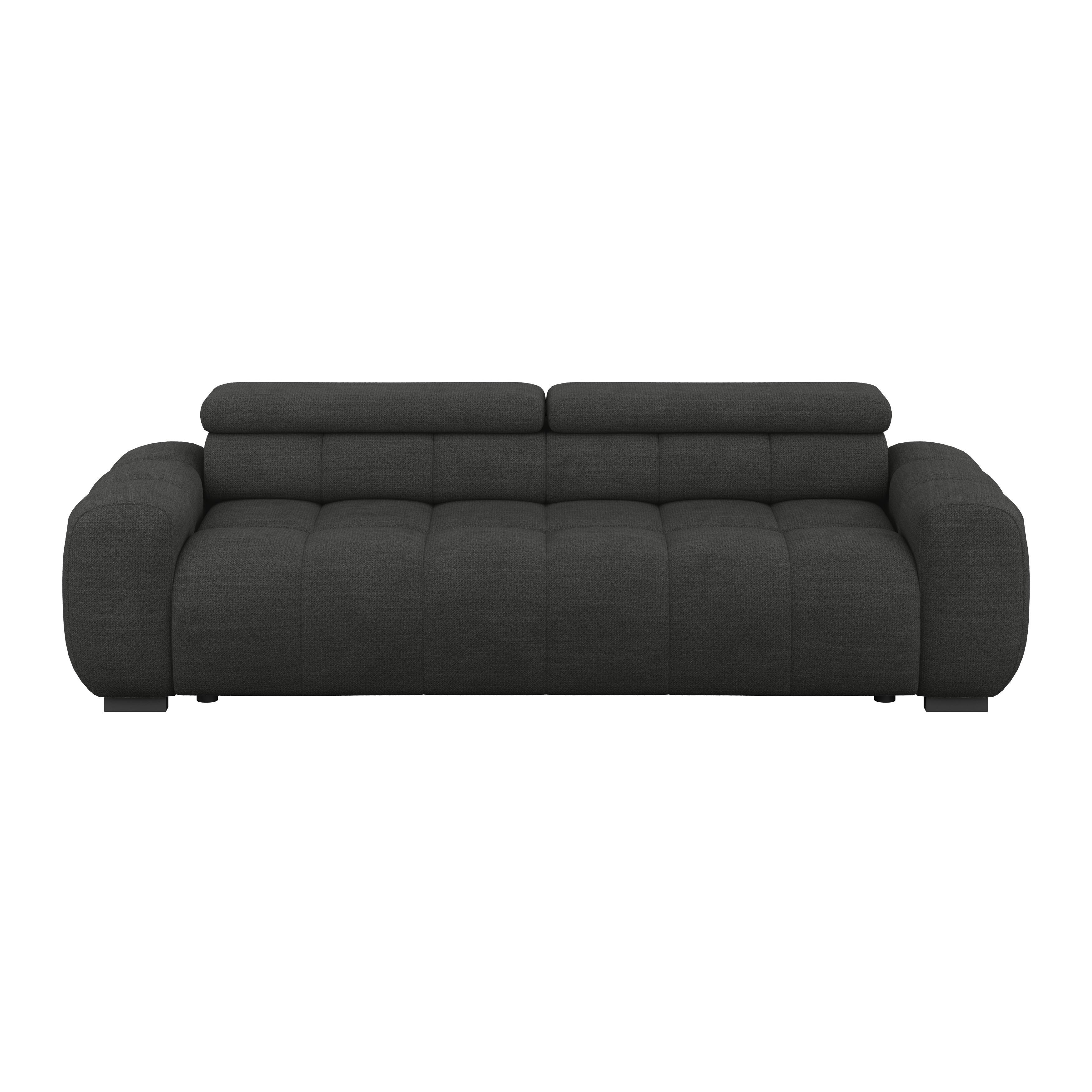 Velika Sofa Bull - crna, Design, tekstil/plastika (248/77-97/108cm) - Luca Bessoni