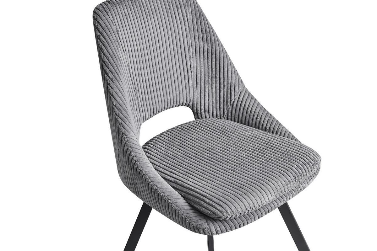 KRZESŁO FLAVIO  -EXKLUSIV- - czarny/szary, Design, metal/tkanina (48/85/56cm) - Carryhome