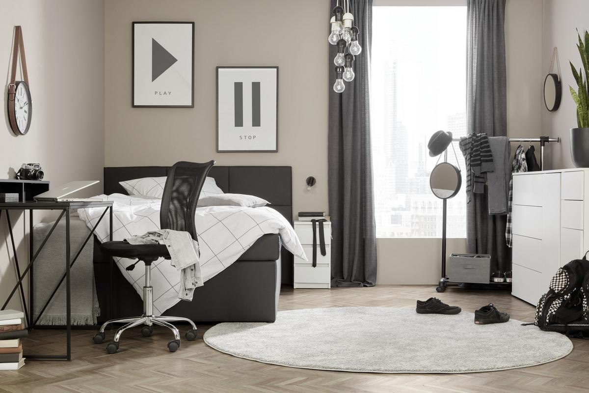 Ramă foto Gitta - negru, Modern, plastic/material pe bază de lemn (40/50/3,6cm) - Modern Living