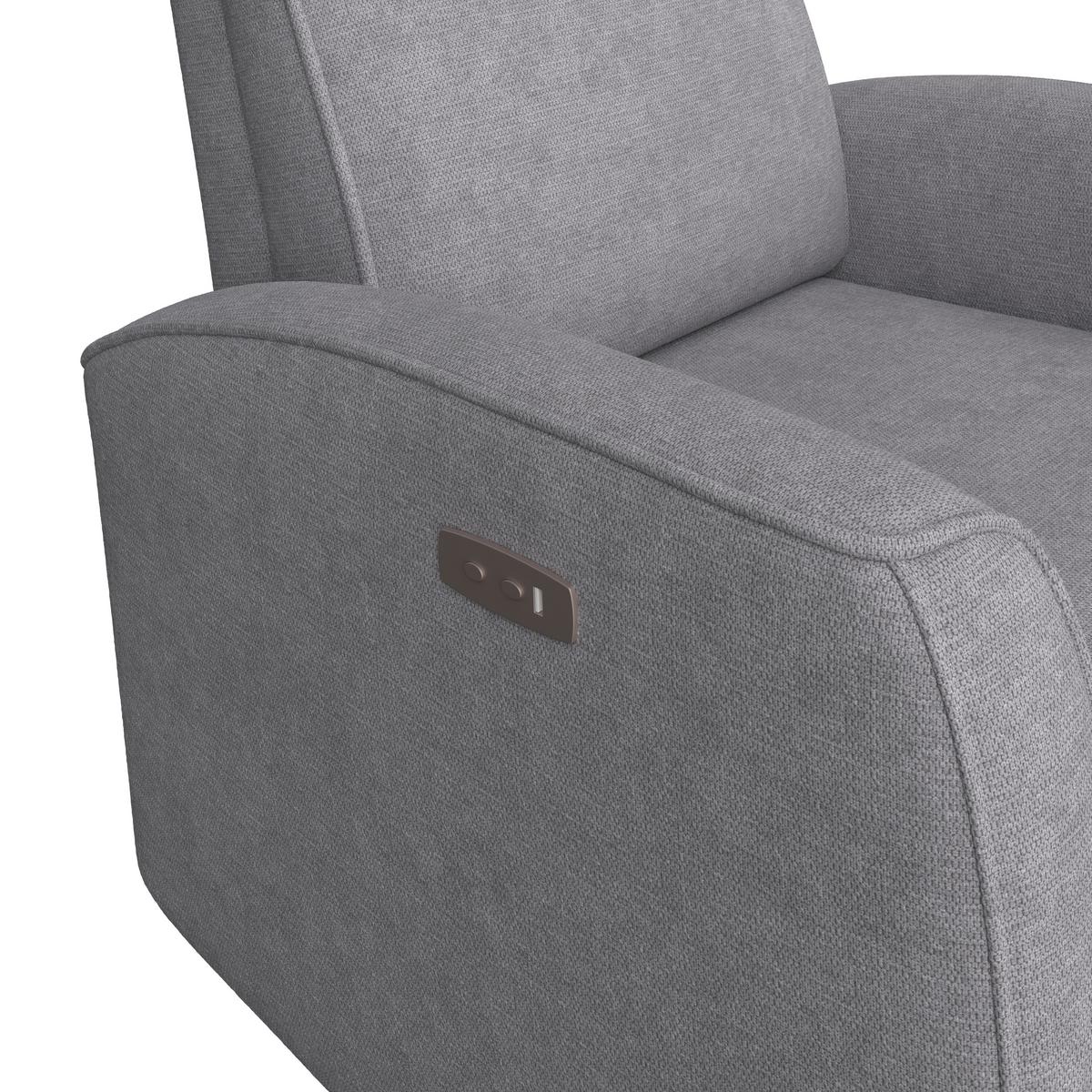 Fotoliu pentru televizor LEON - gri închis, Basics, plastic/lemn (80/102/96cm) - Ondega