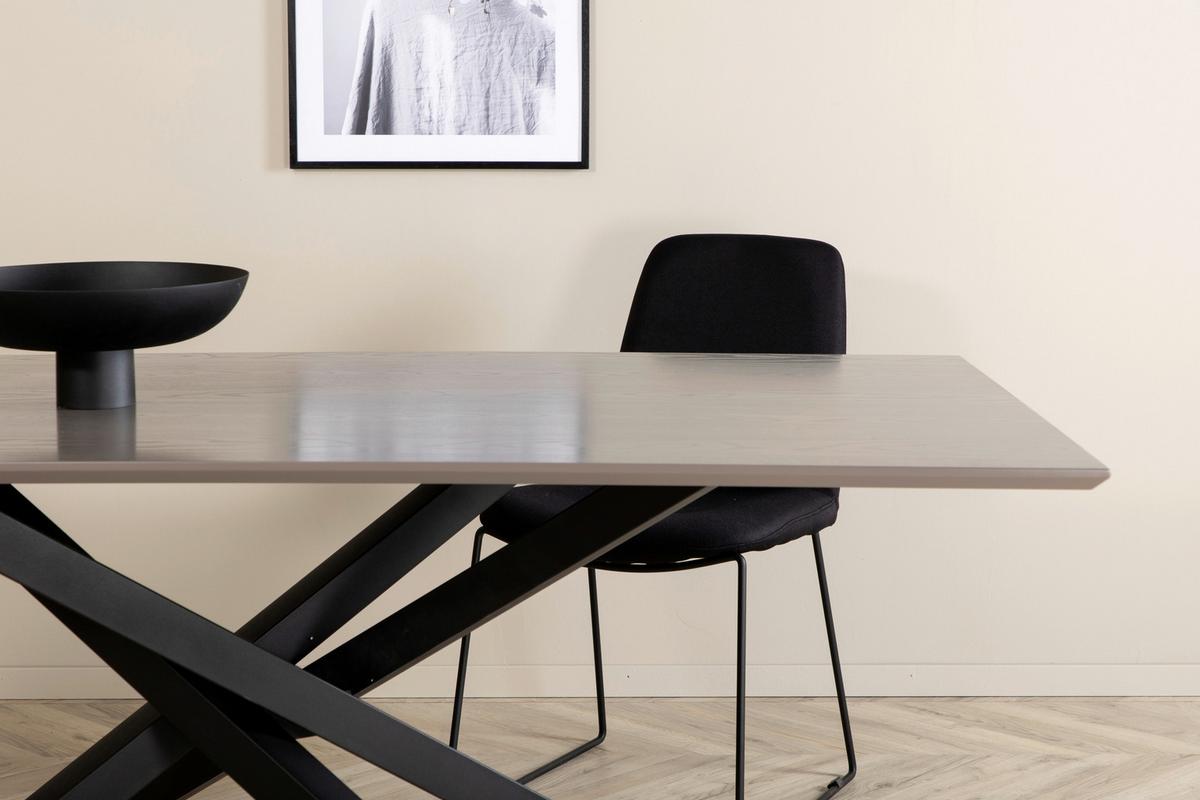 ESSTISCH PIAZZA - Schwarz, Design, Holzwerkstoff/Metall (180/90/76cm) - Livetastic