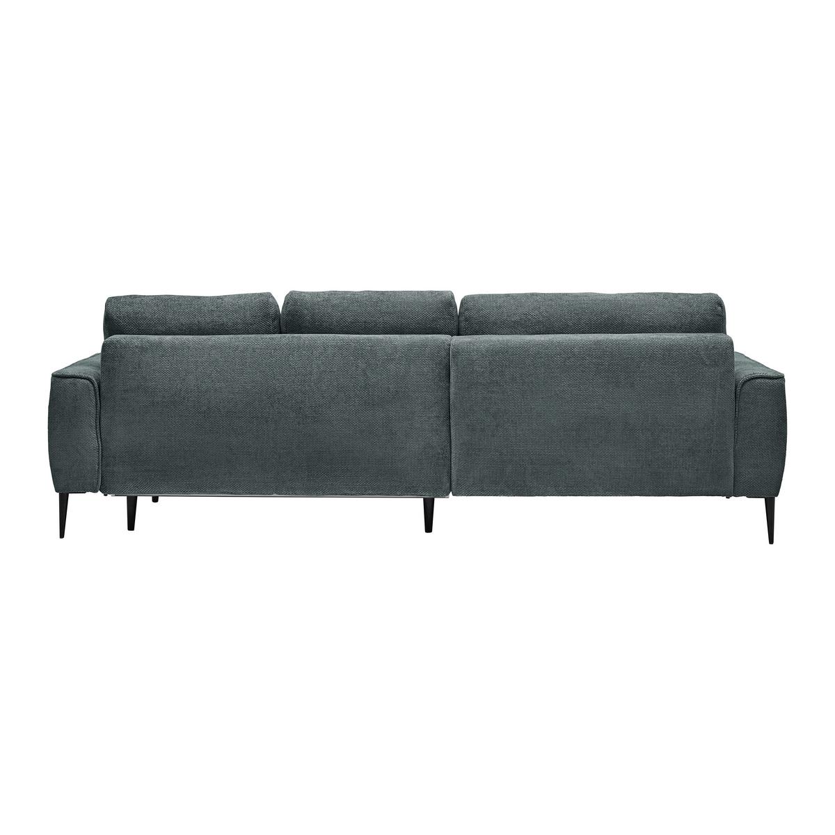Ecksofa Custom Dunkelgrün - Dunkelgrün/Schwarz, MODERN, Textil/Metall (164/85/255cm) - Mömax