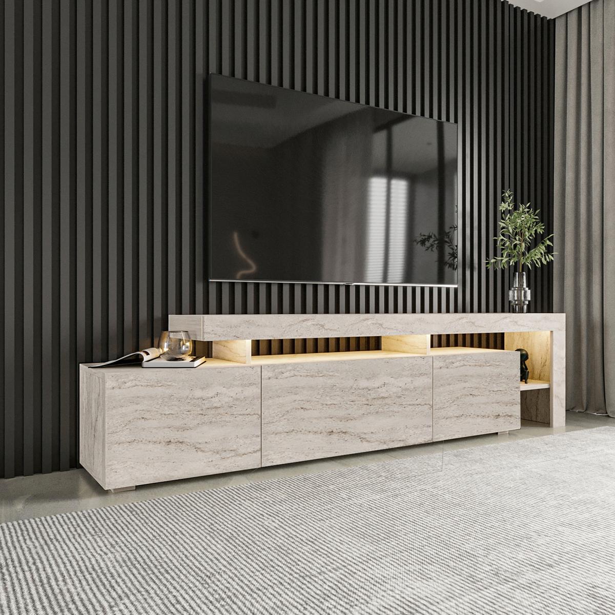 LOWBOARD BELIZ TV-SCHRANK - Beige, Design, Holzwerkstoff (192/53/37cm) - Livetastic