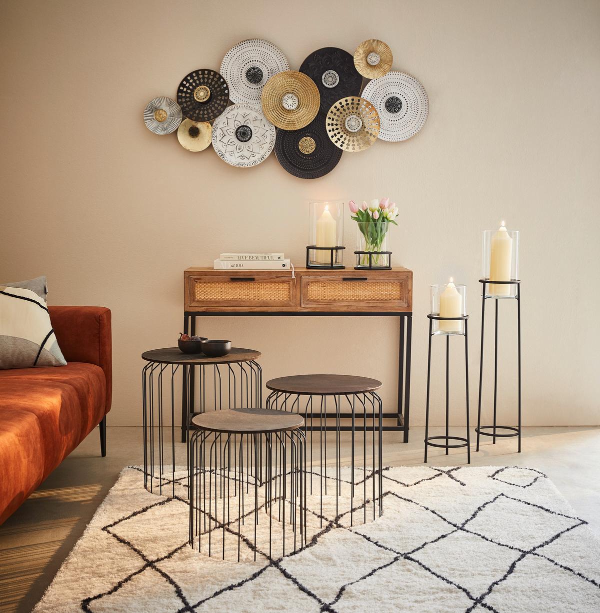 LATARENKA 2035252 - INDUSTRIAL LIVING - czarny, Basics, metal/szkło (22/95cm) - Boltze Home