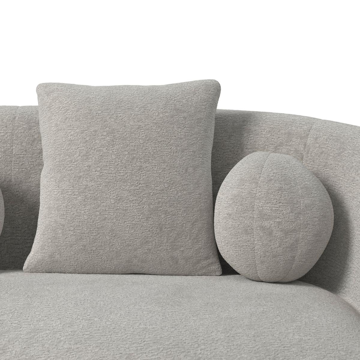 Sofa Julie Chenille Grau - Grau, MODERN, Holz/Textil (180/68/82cm)