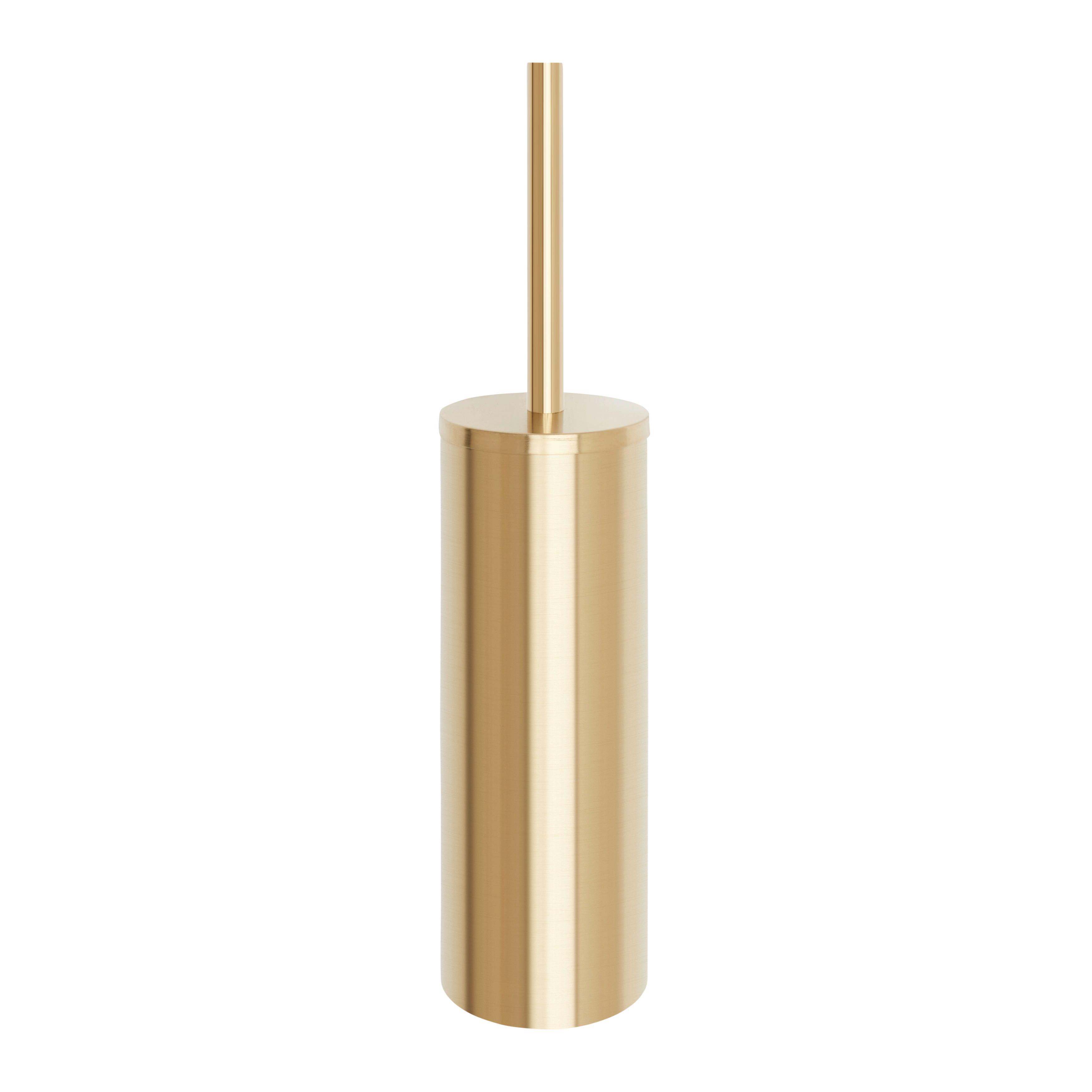 WC-Bürstengarnitur in Goldfarben - Goldfarben, LIFESTYLE, Kunststoff/Metall (9/39,5/12,5cm) - Mömax