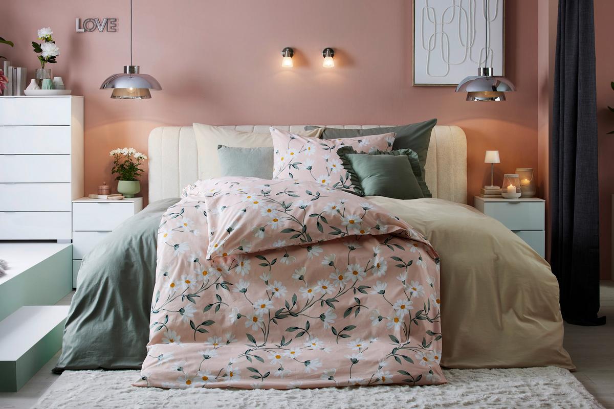 Bettwäsche Annika in Hellgrün ca. 140x200cm - Hellgrün/Grün, Textil (140/200cm) - Modern Living