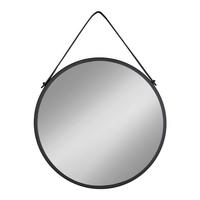 Wandspiegel Trapani Mirror Schwarz ca. 60x60cm - Schwarz, Design, Metall (60/60/2cm)