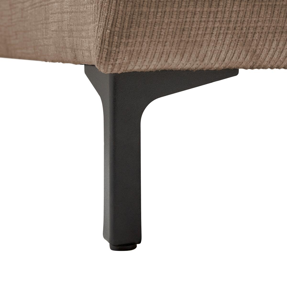 Ecksofa Integra Cappuccino - Schwarz/Cappuccino, Textil/Metall (294/81-93/170cm) - Mömax