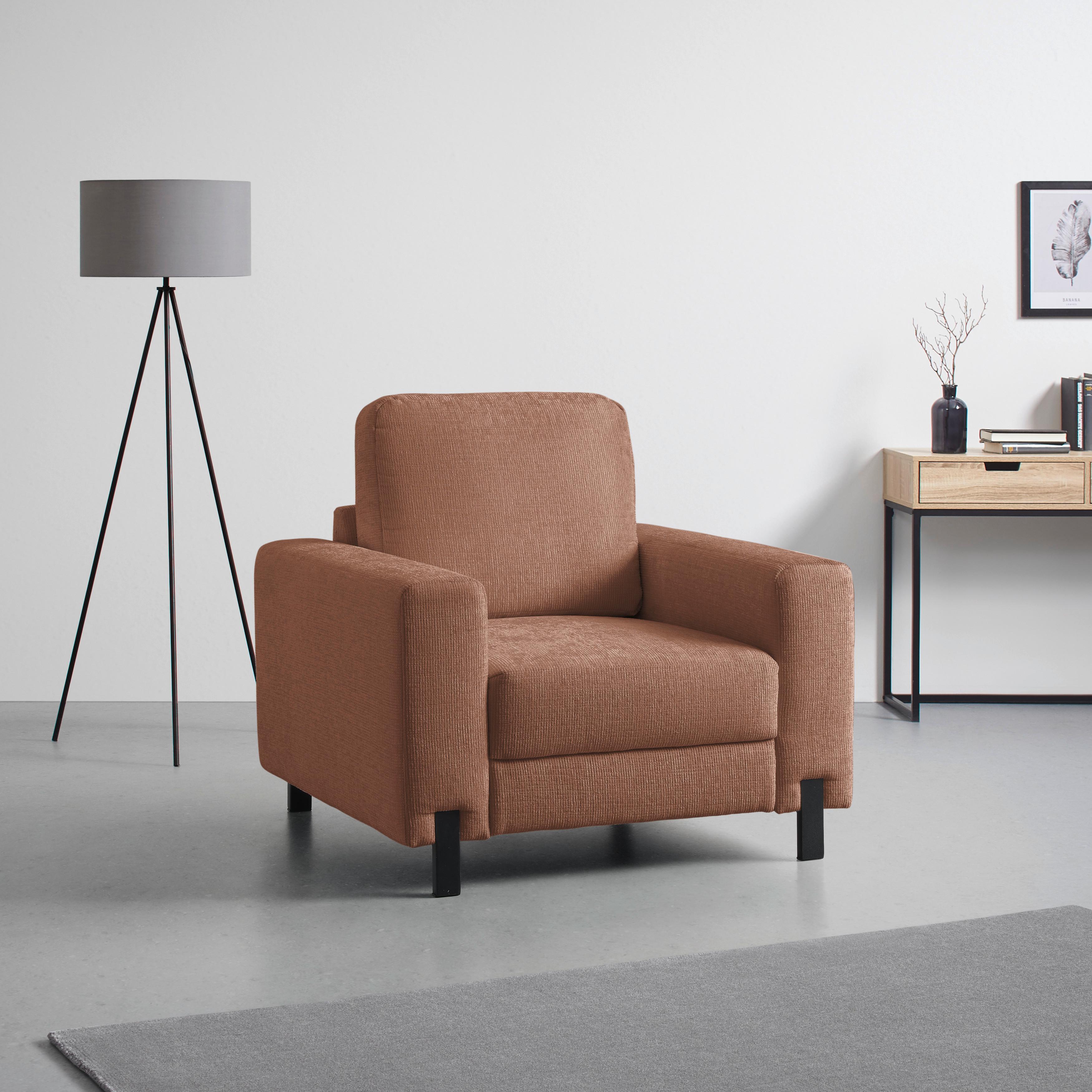 Sessel Piega Rosa - Schwarz/Rosa, MODERN, Textil/Metall (99/66-87/96cm) - Mömax