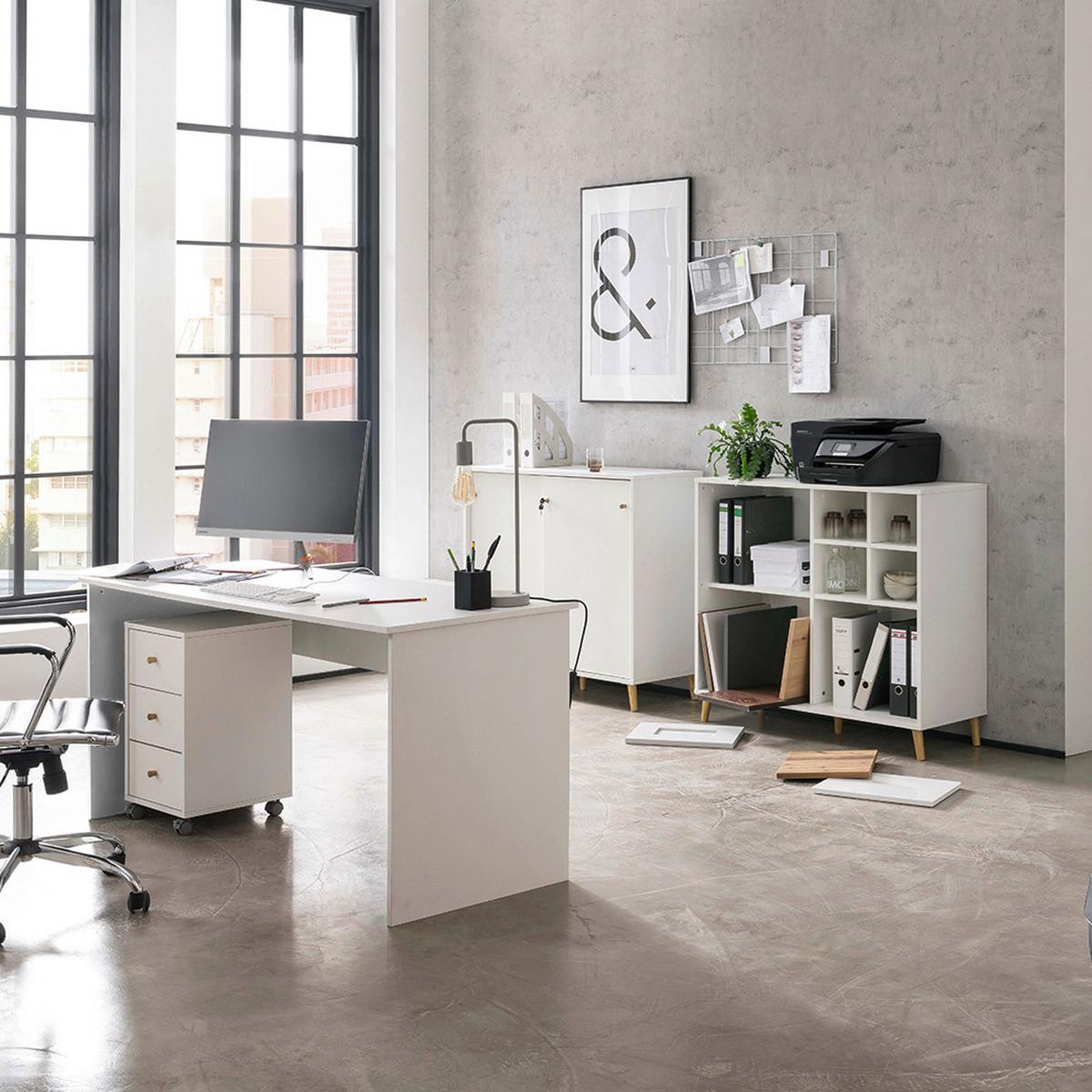 Aktenschrank 500 Weiß ca. 100,1x92,6x41cm - Weiß, MODERN, Holzwerkstoff (100,1/92,6/41cm) - MID.YOU