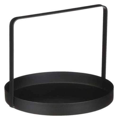 Dekor Tálca Natalia - fekete, Modern, fém (25/21cm)
